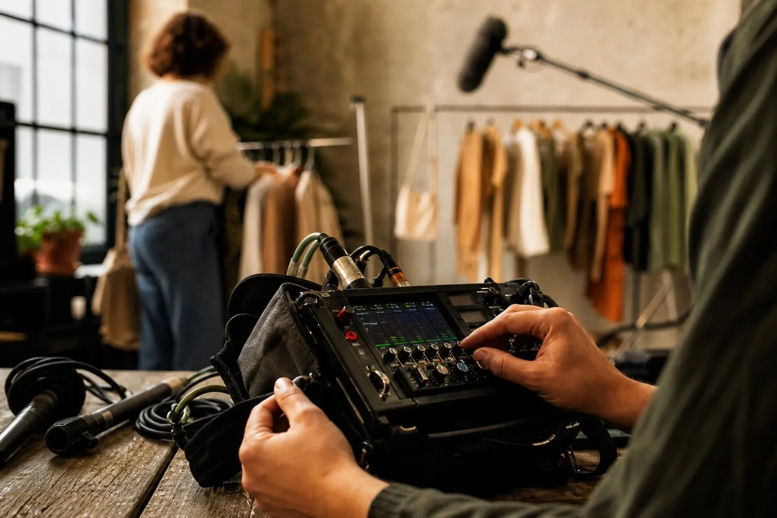 Som direto em locações: guia técnico para vídeos de moda